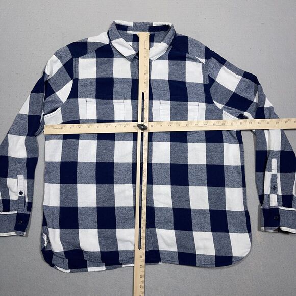 Woolrich Shirt Womens Size XXL Blue Plaid Plus Flannel Button Up Long Sleeve - Picture 4 of 10